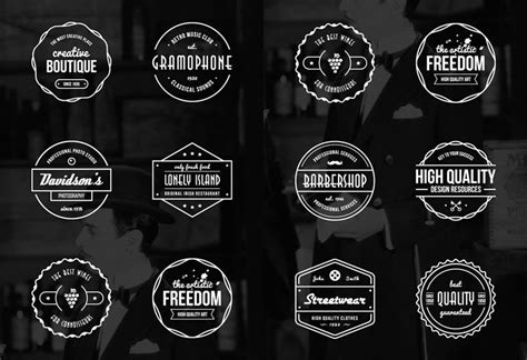 10 Free Vintage Logo And Badge Template Collections