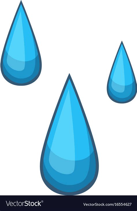 Water Drops Icon Cartoon Style Royalty Free Vector Image