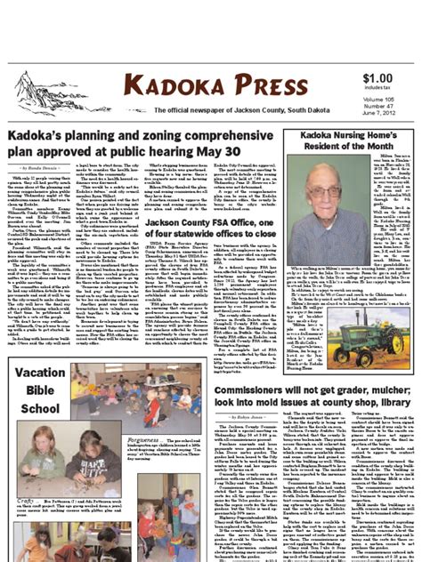 Kadoka Press June 7 2012 Pdf Sleep Driving Under The Influence