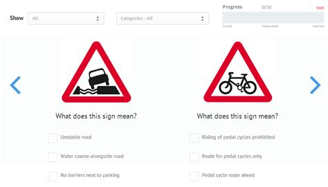 Road And Traffic Signs Uk Test