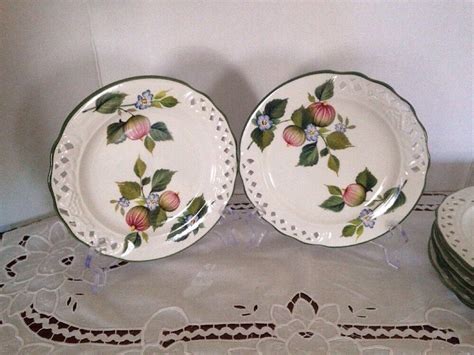 3 Brunelli Italy Lattice Cut Fig And Flower Scalloped Edge 8 14 Plates