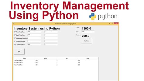 Computer Spare Parts Management System Project Python