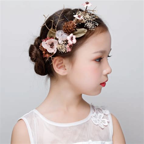 Fashion Girls Hair Clip Dried Flower Handmade Barrettes Korean Style