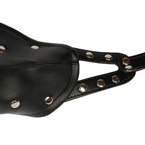 New Pu Leather Head Harness Mouth Mask With Abs Ball Mouth Gag Mask Humiliate Bdsm Bondage