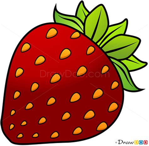 How To Draw Strawberry Fruits