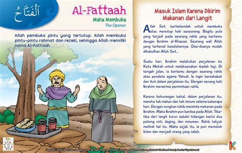 Dan dia yang hafal semuanya dengan hati akan masuk surga. Kisah Asmaul Husna Al-Fattaah | Ebook Anak