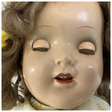 Vintage Open Mouth Composition Baby Doll Mama Cryer Nonworking Ruby