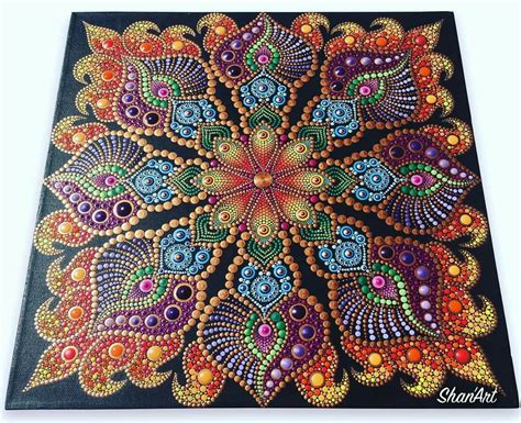 Gorgeous Mandala Dot Painting So Intricate And I Love The Colors