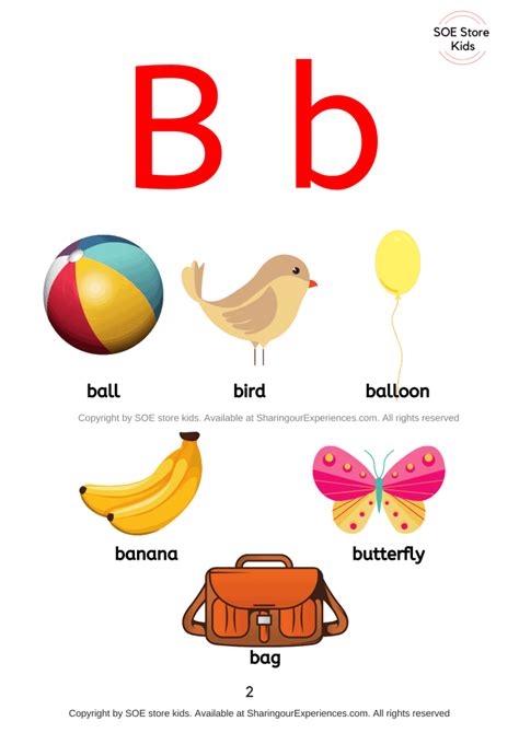 Preschool words that start with b ; Things that start A,B, C and each letter (phonics sounds) - Alphabet ...