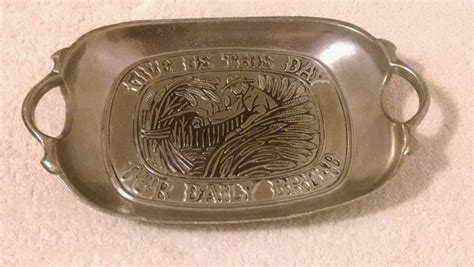 vintage 1972 sexton metal art bread tray give us this day our daily bread metal art daily