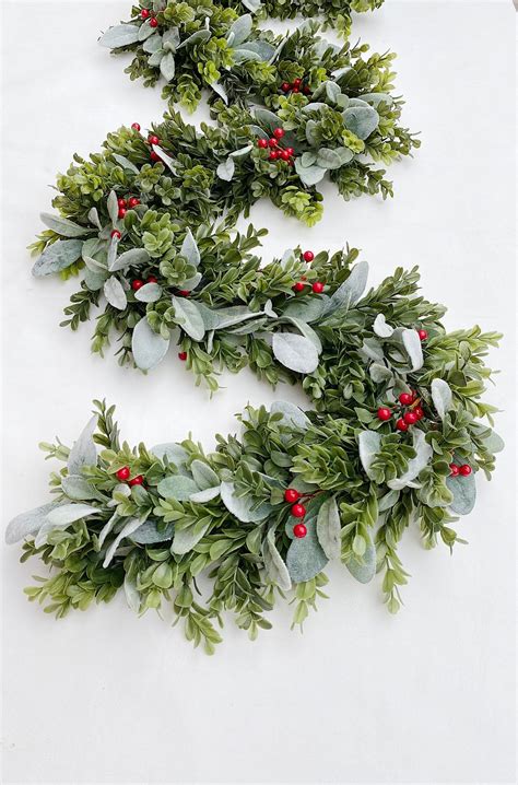 Greenery Garland Christmas Greenery For Mantle Decor Etsy