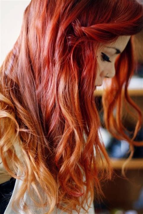 Red Hair With Blonde Tips Lua P Hair Pinterest