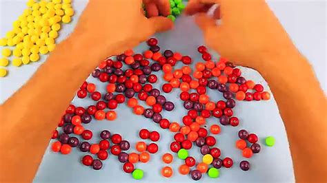 New Learn Colours With Candy Skittles Rainbow Learning Colors Video