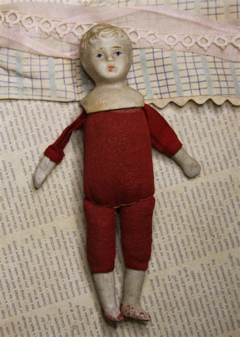 Vintage Porcelain Doll With Soft Body Painted Face Made In Japan
