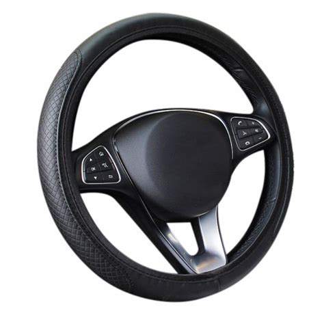 Leather Car Steering Wheel Cover 15 Inch Universalpadded Soft Grip