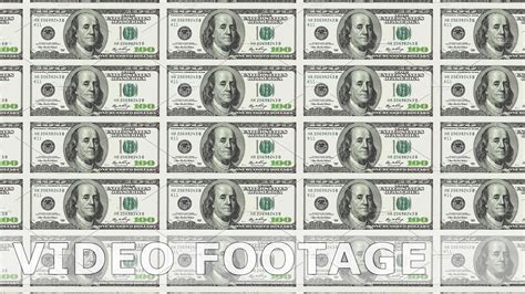 Sheet Of 100 Dollar Bill Looped Graphics ~ Creative Market