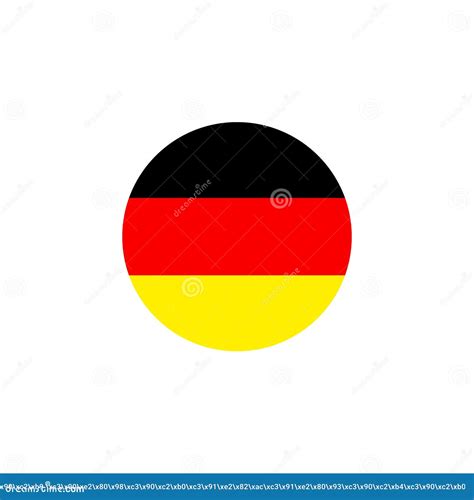 Germany Round Flag Icon National German Circular Flag Vector