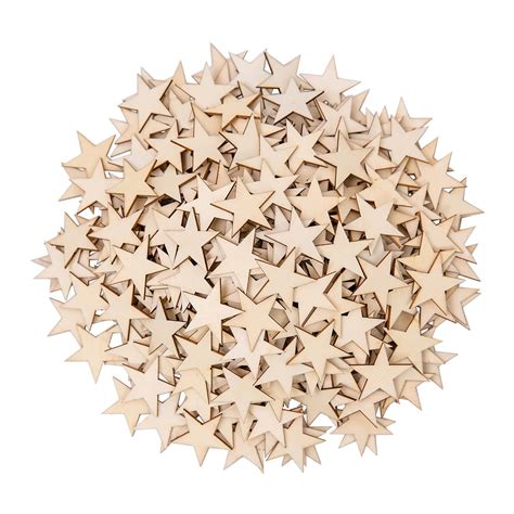 Buy 350pcs 1 Inch Wooden Stars For Crafts Premium Blank Star Shape
