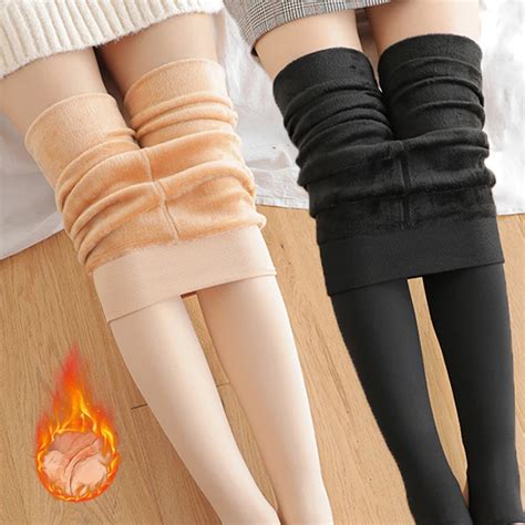 we fine winter slim elastic pantyhose woman fleece warm thicken thermal tights sexy stockings