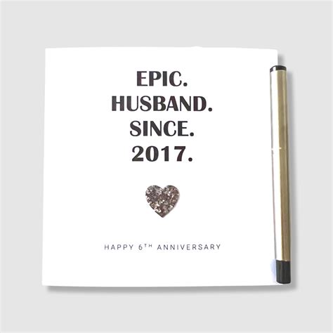 6th Wedding Anniversary Card Iron Anniversary Epic Wife Etsy Uk