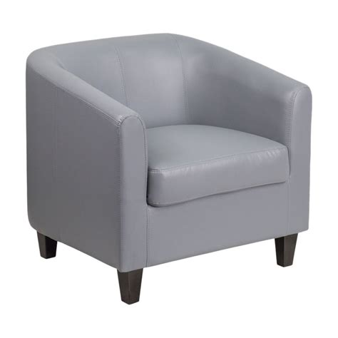 Offex Grey Leathersoft Home Office Guest And Reception Chair With