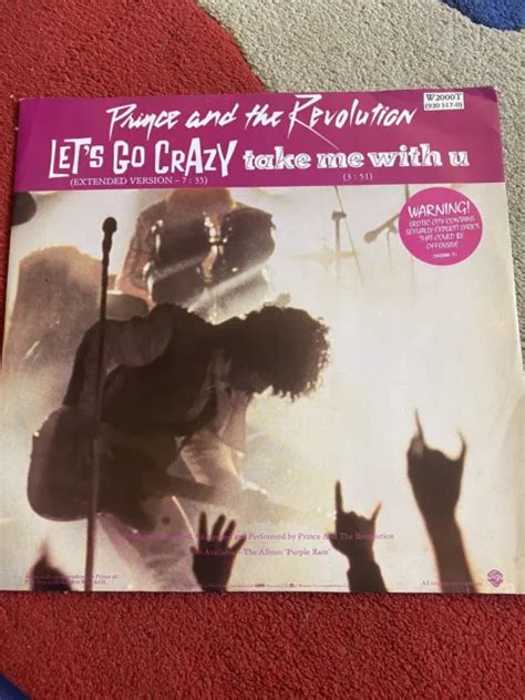 prince and the revolution let s go crazy take me with u 12 vinyl record w2000t 12 33 picclick