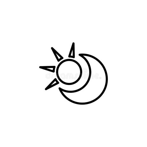 Graphisme Sun Et Croissant De Lune Illustration De Vecteur
