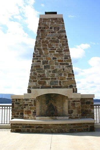 Wood Burning Outdoor Fireplace Stone Chimney Outdoor Fireplace