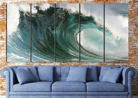 Ocean Waves Artlarge Ocean Wall Art Ocean Waves Canvas Artocean