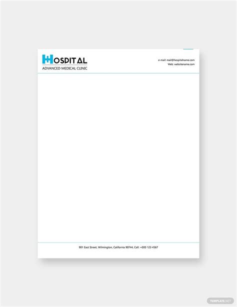 Instantly Download Free Editable Hospital Letterhead Template Sample