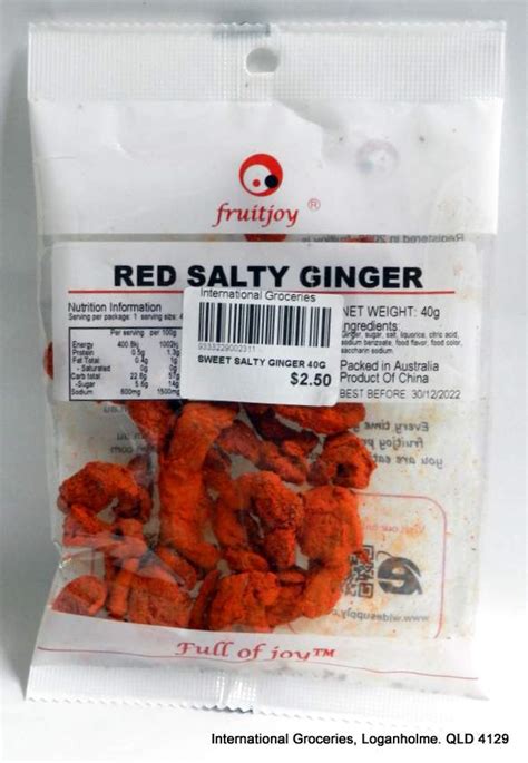 Fruitjoy Red Salty Ginger 40 G International Groceries
