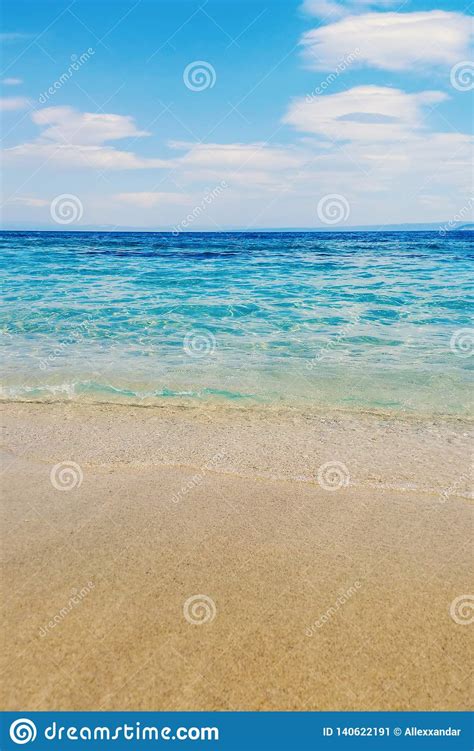 Wave Of Blue Ocean On Sandy Beach Summer Background Stock Image Image