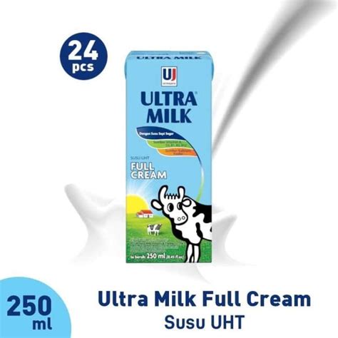 Jual Ultra Milk Full Cream Susu Uht 250 Ml 24 Pcs Karton Di Seller
