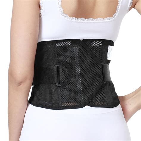 Lower Back Brace Ultra Light Thin Lumbar Support Belt Blackbeige