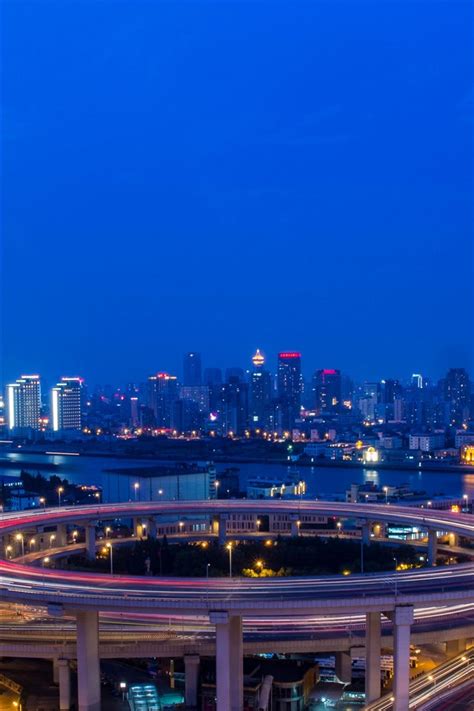 桌布 南浦大橋，燈光，夜晚，河流，道路，城市，上海 2880x1800 Hd 高清桌布 圖片 照片