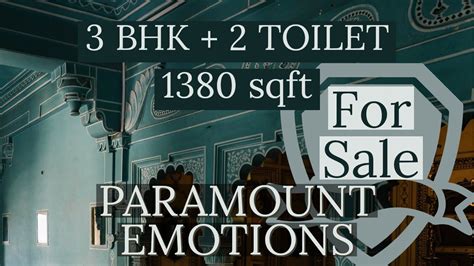 Paramount Emotions 1380 Sqft 3bhk Flat Video Tour L Resale Flat Youtube
