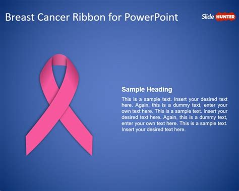 Free Free Breast Cancer Ribbon Powerpoint Template And Presentation Slides