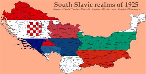 Alternate South Slavic Countries 1925 Rimaginarymaps