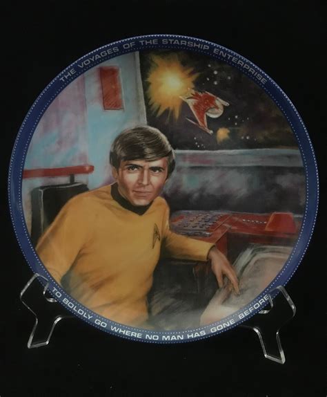 Vintage Limited Edition Star Trek Plate Chekov From The Hamilton