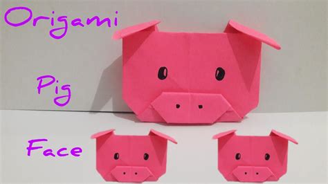 How To Make An Origami Pig Face Origami Babi Easy Diy Youtube