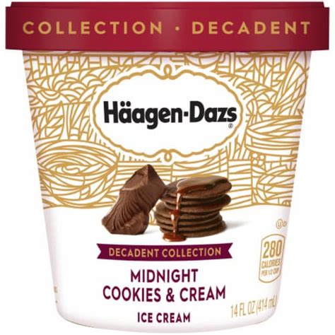 Haagen Dazs Midnight Cookies And Cream Ice Cream 14 Fl Oz Fred Meyer
