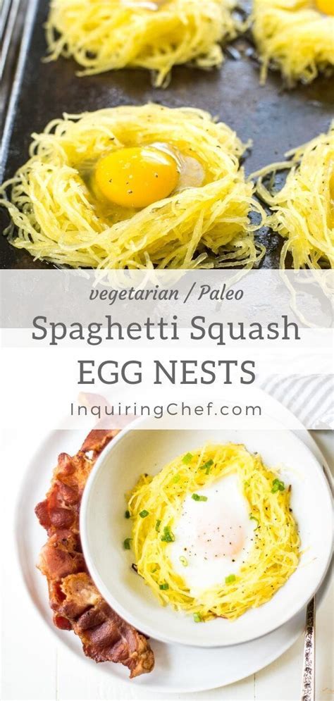 Spaghetti Squash Egg Nests Recipe In 2020 With Images