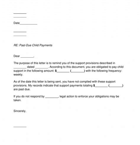 Child Support Demand Letter Template Word And Pdf