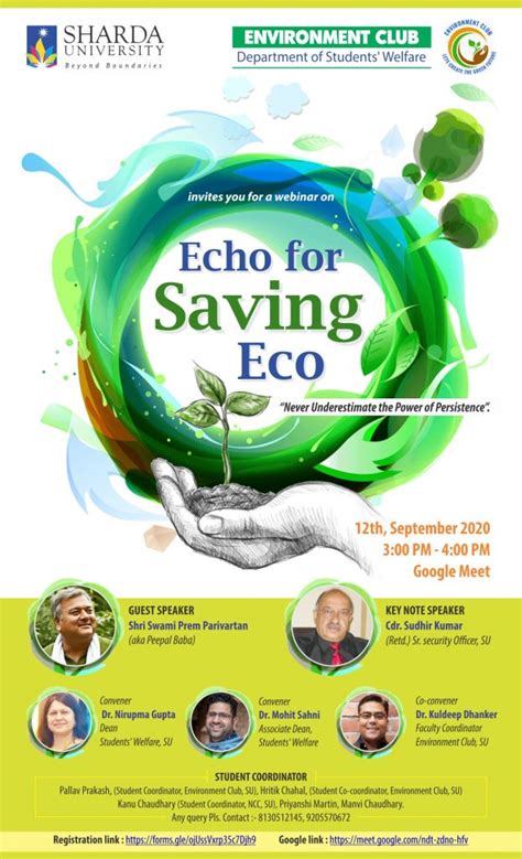Echo is available to active duty family members (adfms) who meet the qualifications of a specific physical, developmental and/or mental disability. Environment Club, Department of Student Welfare, Sharda University, is going to organize webinar ...