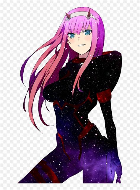 Zero Two Png Anime Pink Hair Demon Transparent Png 631x1059