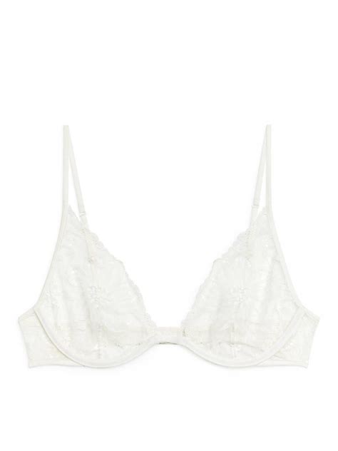 Arket Womens Underwear Lace Wire Bra Off White — Trf Napa