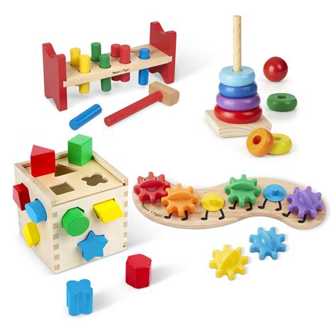 Melissa And Doug 4 Wooden Classic Rainbow Learning Toys