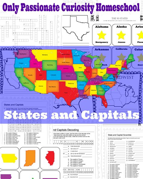 Free Printable Midwest States And Capitals Worksheet Minimalist Blank