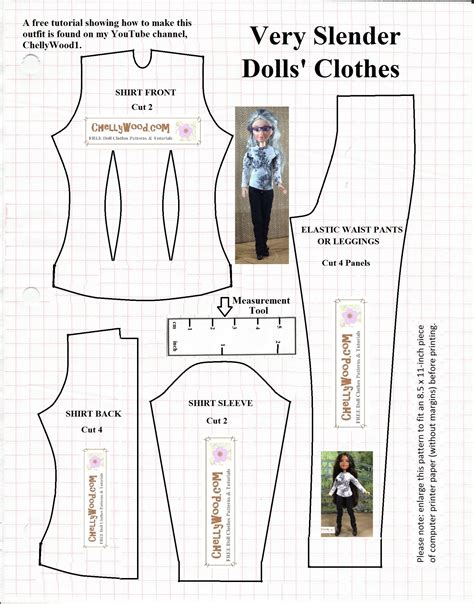 Beginner Printable Doll Clothes Patterns