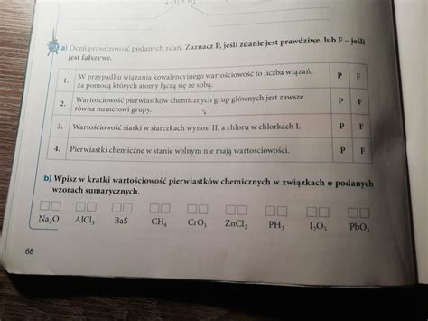 ćwiczenia Do Chemii Klasa 7 - chemia klasa 7 ćwiczenia 68 str. - Brainly.pl
